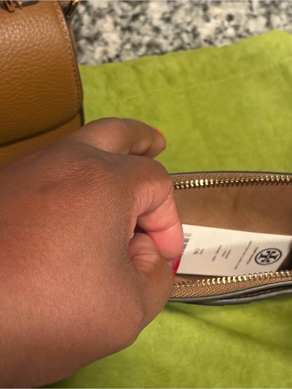 Tory Burch Tan/Brown Leather Crossbody with Card Case - Picture 13 of 13